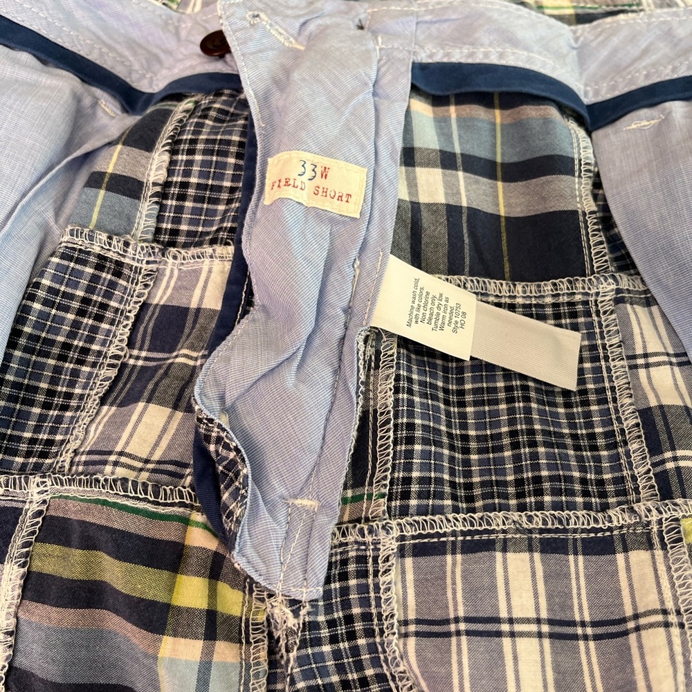 J.Crew Blue Plaid Patchwork Shorts - image 6
